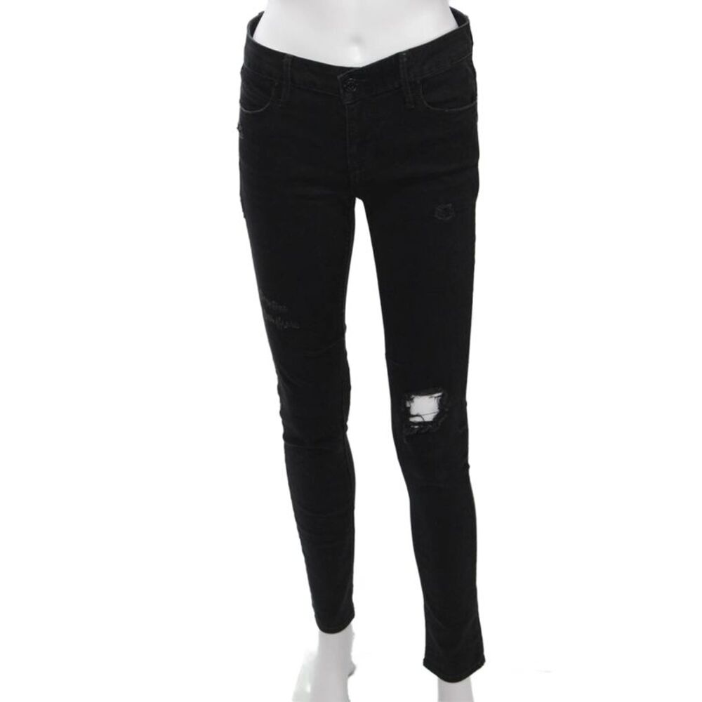 R+A Womens Skinny Black High Rise Jeans Size 26